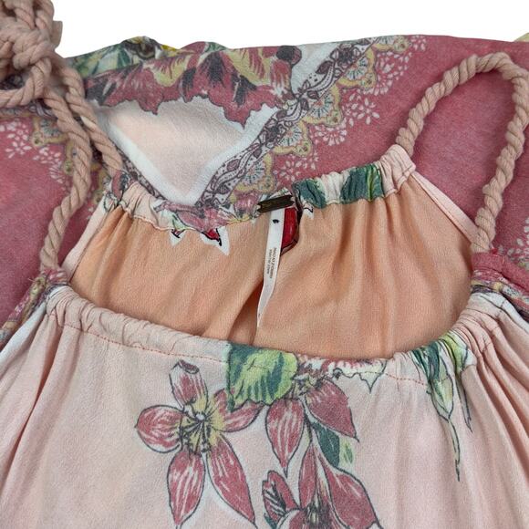 Free People Boho Hippie Tropical Mind's Eye Maxi Dress Women's Size Medium - Picture 6 of 9